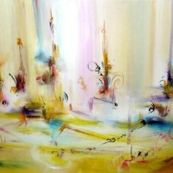 Painting titled "Les serpentins" by Muriel Cayet, Original Artwork