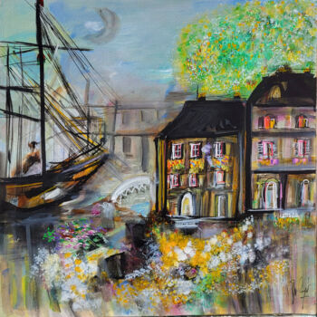 Картина под названием "Hobart, 2 janvier 1…" - Muriel Cayet, Подлинное произведение искусства, Акрил Установлен на Деревянна…