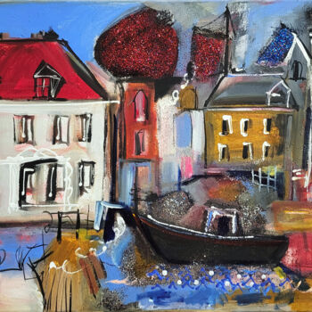 Картина под названием "Au chevet du temps" - Muriel Cayet, Подлинное произведение искусства, Акрил Установлен на Деревянная…