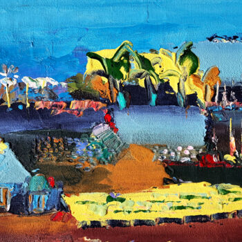 Pintura intitulada "Les nuances du rêve" por Muriel Cayet, Obras de arte originais, Acrílico Montado em Cartão