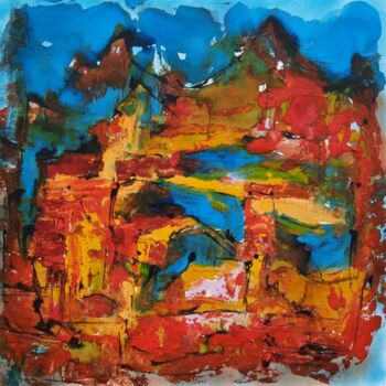 Painting titled "L'aventure de l'arc…" by Muriel Cayet, Original Artwork