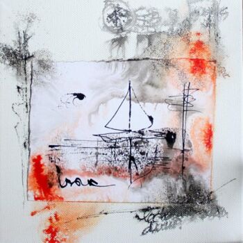 Painting titled "A very simply boat" by Muriel Cayet, Original Artwork
