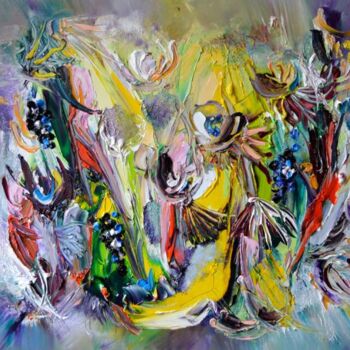 Pittura intitolato "Les abondances" da Muriel Cayet, Opera d'arte originale