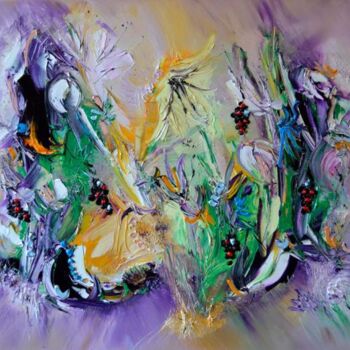 Painting titled "Les capitules" by Muriel Cayet, Original Artwork