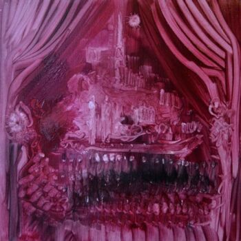 Peinture intitulée "Scène de pénitents" par Muriel Cayet, Œuvre d'art originale
