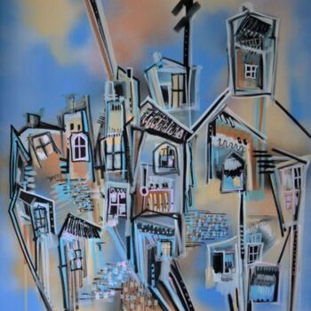 Peinture intitulée "Saint-Tropez" par Muriel Cayet, Œuvre d'art originale