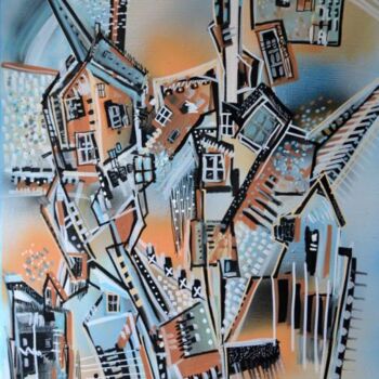 Painting titled "Malmö" by Muriel Cayet, Original Artwork