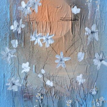 Картина под названием "Moonflowers V" - Muriel Cayet, Подлинное произведение искусства