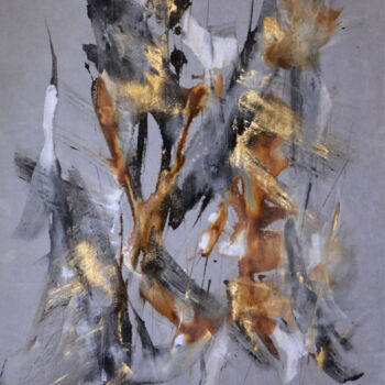 Peinture intitulée "La cigogne" par Muriel Cayet, Œuvre d'art originale