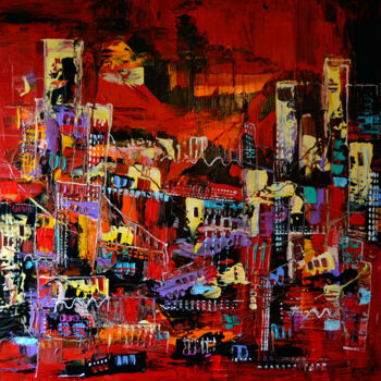 제목이 "Resistencia"인 미술작품 Muriel Cayet로, 원작, 아크릴 나무 들것 프레임에 장착됨