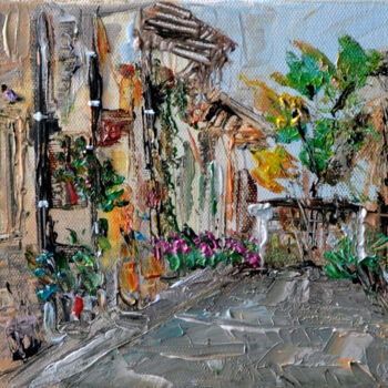 Malerei mit dem Titel "Rue de l'Ile" von Muriel Cayet, Original-Kunstwerk