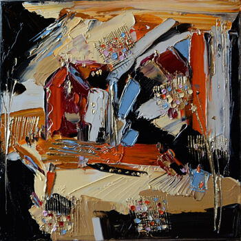 Pittura intitolato "Une demeure de grès…" da Muriel Cayet, Opera d'arte originale
