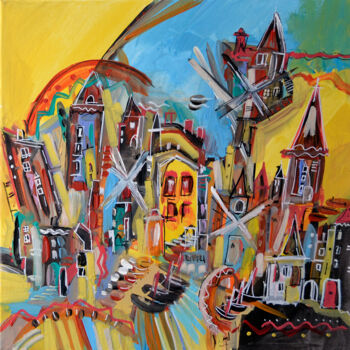 Painting titled "De Burano à Imola" by Muriel Cayet, Original Artwork