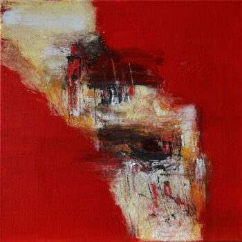 Painting titled "Havre rouge" by Muriel Cayet, Original Artwork