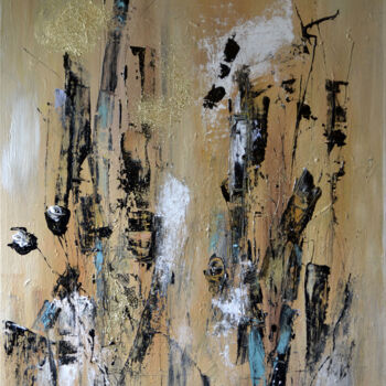 Peinture intitulée "Bambous d'hiver" par Muriel Cayet, Œuvre d'art originale