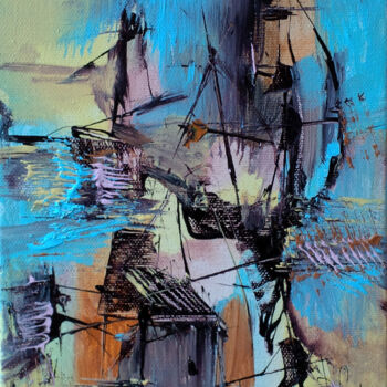 Painting titled "Tous les navires de…" by Muriel Cayet, Original Artwork