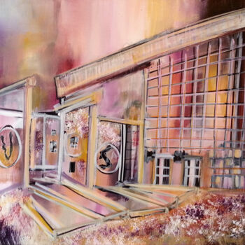 Peinture intitulée "Hôtel de Ville" par Muriel Cayet, Œuvre d'art originale, Huile