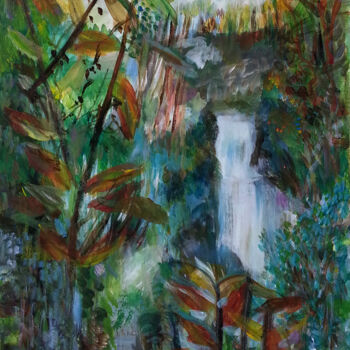 Painting titled "Il était une forêt" by Muriel Cayet, Original Artwork, Acrylic
