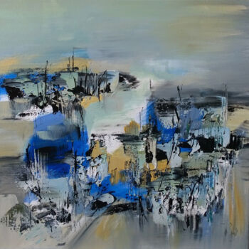 Картина под названием "Les saisons bleues" - Muriel Cayet, Подлинное произведение искусства, Акрил