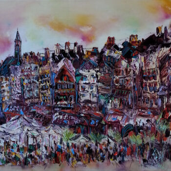 Painting titled "Station marché de N…" by Muriel Cayet, Original Artwork, Other