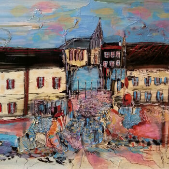 Painting titled "Les chemins parallè…" by Muriel Cayet, Original Artwork, Other