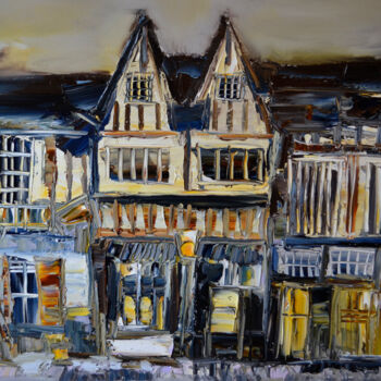 Painting titled "Wood Street" by Muriel Cayet, Original Artwork