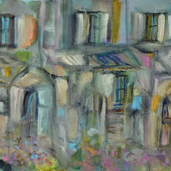 Painting titled "La pluie est venue…" by Muriel Cayet, Original Artwork, Acrylic