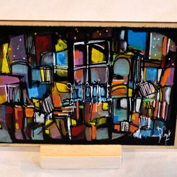 Painting titled "Ardoise N°12 - Acry…" by Muriel Cayet, Original Artwork