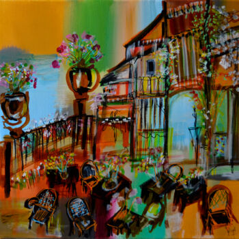 Painting titled "Calle Vera" by Muriel Cayet, Original Artwork, Acrylic