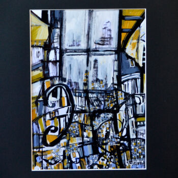 Peinture intitulée "Fenêtre havraise" par Muriel Cayet, Œuvre d'art originale