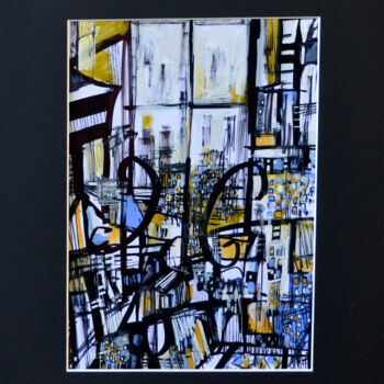 Peinture intitulée "Fenêtre Quai du Lou…" par Muriel Cayet, Œuvre d'art originale