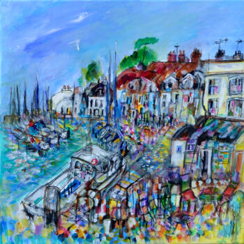 Painting titled "Spring in Weymouth" by Muriel Cayet, Original Artwork, Acrylic
