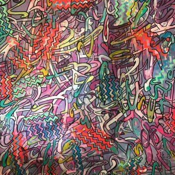 Painting titled "GRAFF" by Muriel Deumie, Original Artwork, Acrylic