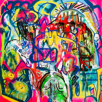Картина под названием "fast and furious" - Muriel Deumie, Подлинное произведение искусства, Рисунок распылителем краски Уста…