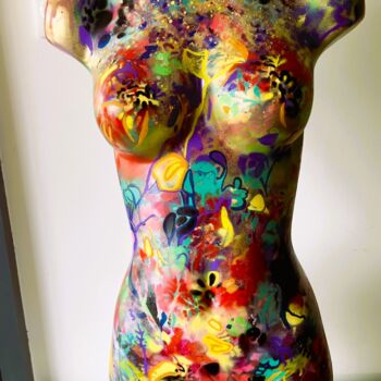Sculpture titled "Ava" by Muriel Deumie, Original Artwork, Plastic