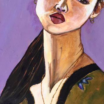 绘画 标题为“Lucie au pays des s…” 由Muriel Ho Paintings, 原创艺术品, 丙烯 安装在木质担架架上