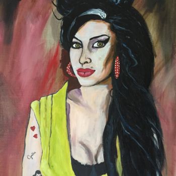 Painting titled "Back to light ou Amy" by Muriel Ho Paintings, Original Artwork, Acrylic Mounted on Wood Stretcher frame