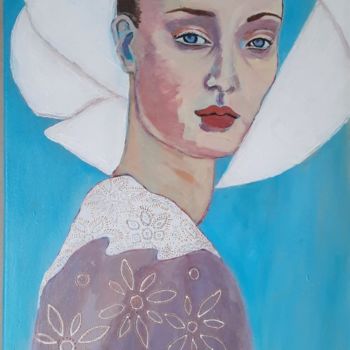 Painting titled "Camille" by Muriel Ho Paintings, Original Artwork, Acrylic