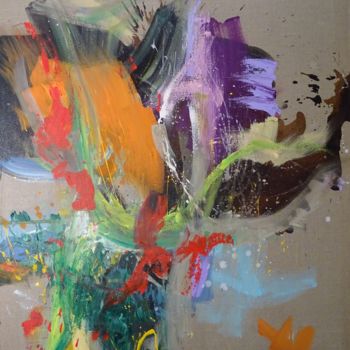 Peinture intitulée "Le souffle du Print…" par Muriel Massin, Œuvre d'art originale, Acrylique
