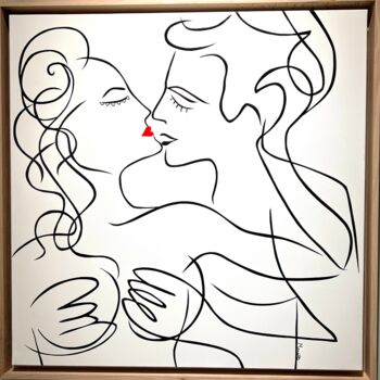 Malerei mit dem Titel "Amour toujours" von Muriel Matt, Original-Kunstwerk, Acryl