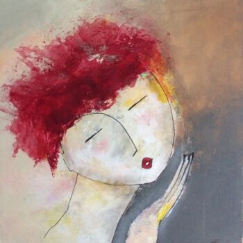 Peinture intitulée "Le baiser" par Muriel Paul, Œuvre d'art originale, Acrylique