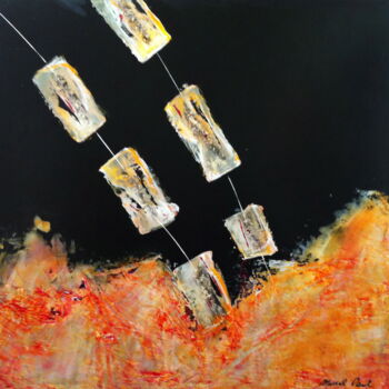 Peinture intitulée "Lanternes célestes" par Muriel Paul, Œuvre d'art originale