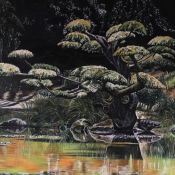 Pintura intitulada "NIWAKI" por Muriel Besson-Braem, Obras de arte originais, Óleo