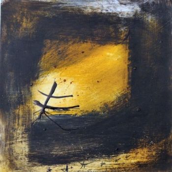 Painting titled "Soleil voilé V" by Muriel Bo, Original Artwork