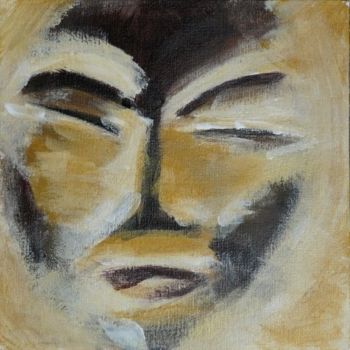 Peinture intitulée "Masque de lumière" par Muriel Bo, Œuvre d'art originale