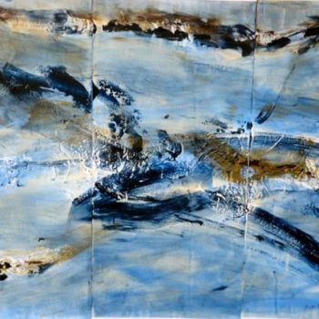 Painting titled "Triptyque Terre et…" by Muriel Bo, Original Artwork