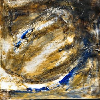 Painting titled "Sente bleue" by Muriel Bo, Original Artwork