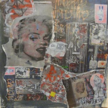 Collages intitulée "Marylin" par Muriel Bo, Œuvre d'art originale