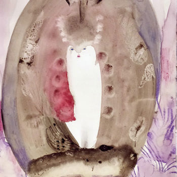Σχέδιο με τίτλο "Dessin 5 sur stone…" από Muriel Gabilan, Αυθεντικά έργα τέχνης, Μελάνι