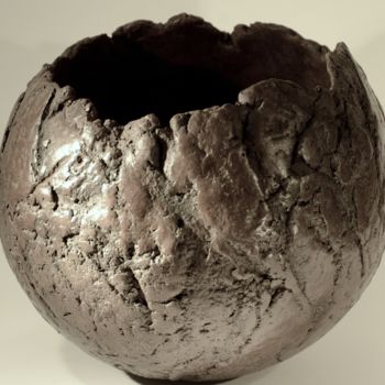 Sculpture intitulée "Ecrin de Terre IV" par Murielle Huvé-Lejeune, Œuvre d'art originale, Céramique